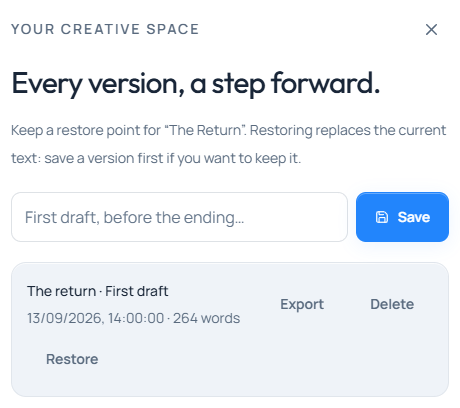 The manuscript’s version history